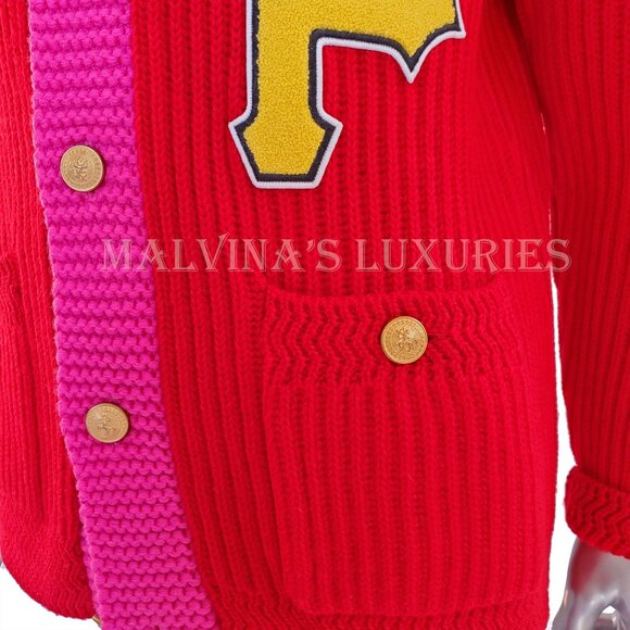 GUCCI MENS SWEATER X MLB PIRATES WOOL CARDIGAN w LOGO DETAILS - Picture 7 of 16